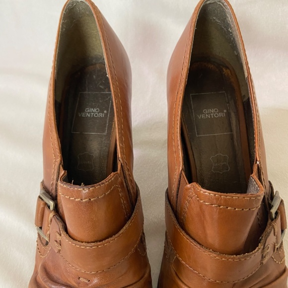 Leather Heels with stitching detail - Picture 6 of 8